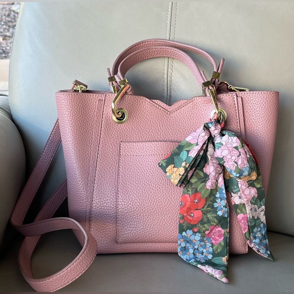 Steve Madden Bkarta Satchel in Dusty Rose with Floral Scarf